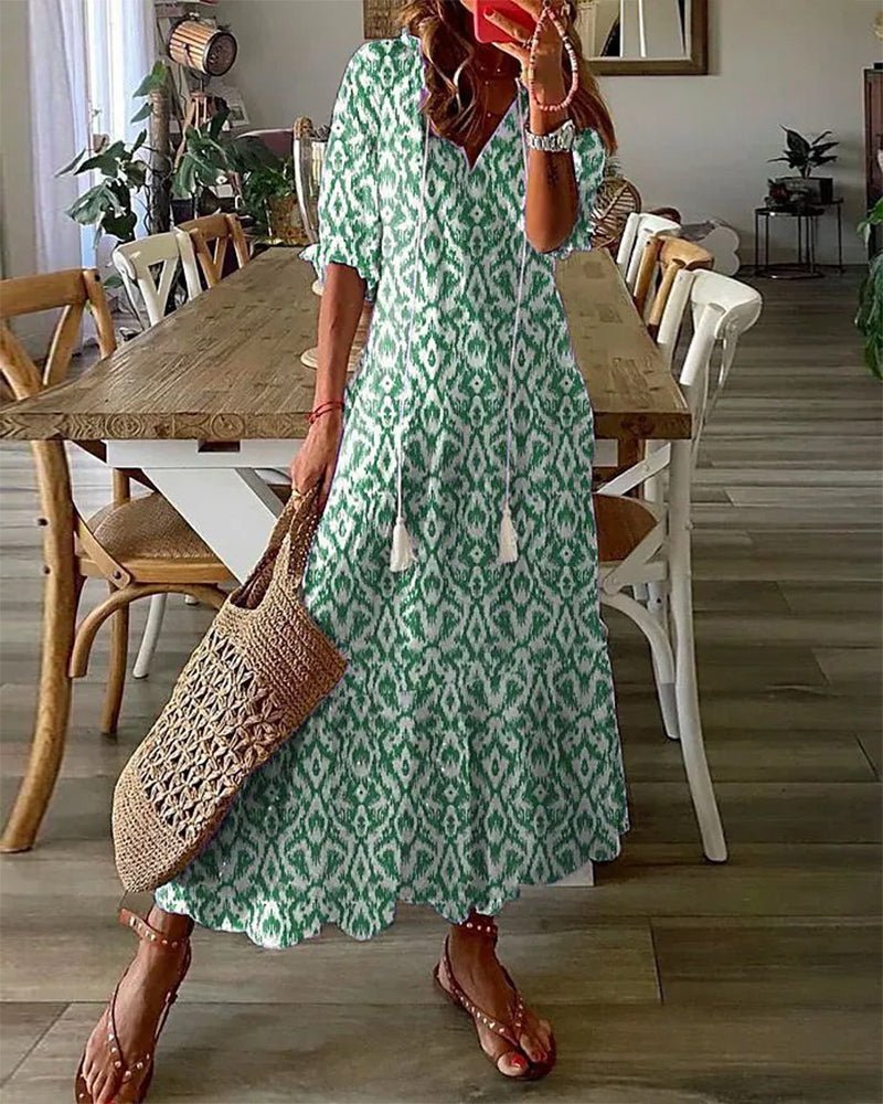 Luna | Vestito Boho Senza Sforzo con Vestibilità Flattering