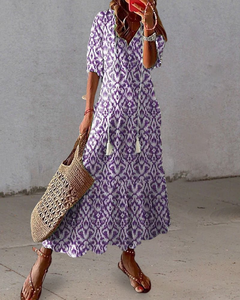 Luna | Vestito Boho Senza Sforzo con Vestibilità Flattering