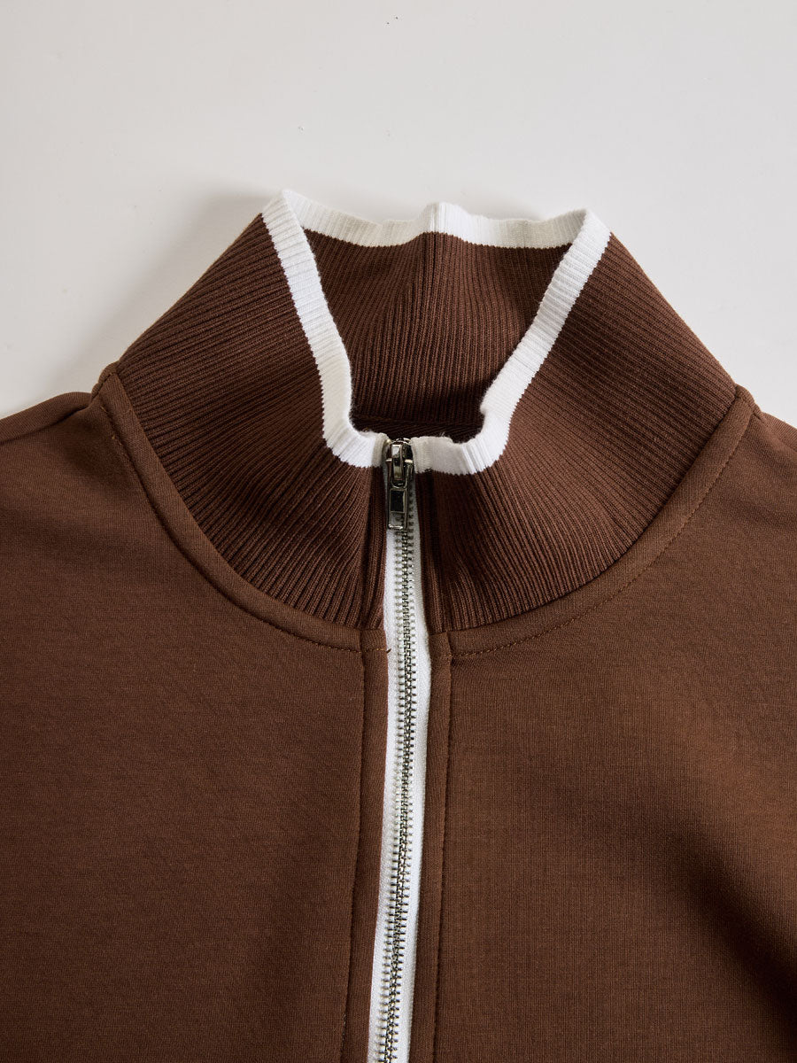 Priscilla - Completo Sportivo Elegante con Felpa Mezza Zip