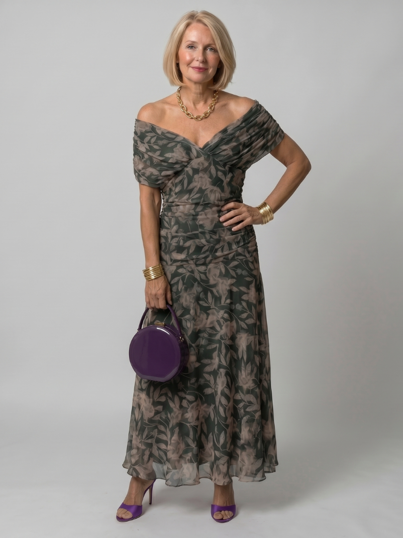 Calen | Abito Midi Off Shoulder