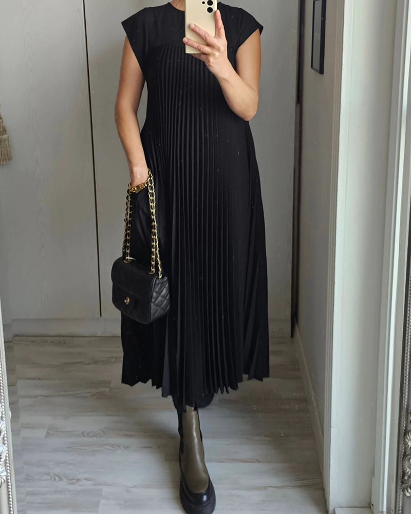 Monroe | Vestido Plisado Sin Mangas