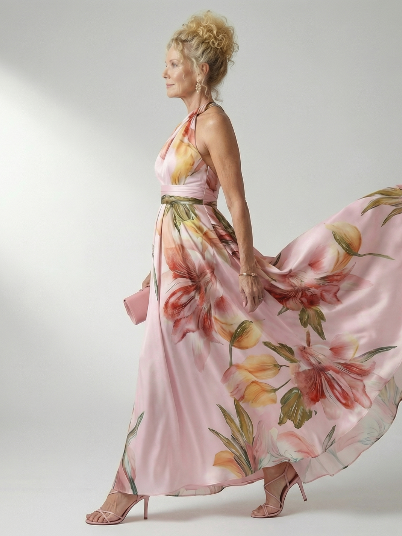Amiel | Abito Maxi a Fiori Leggero