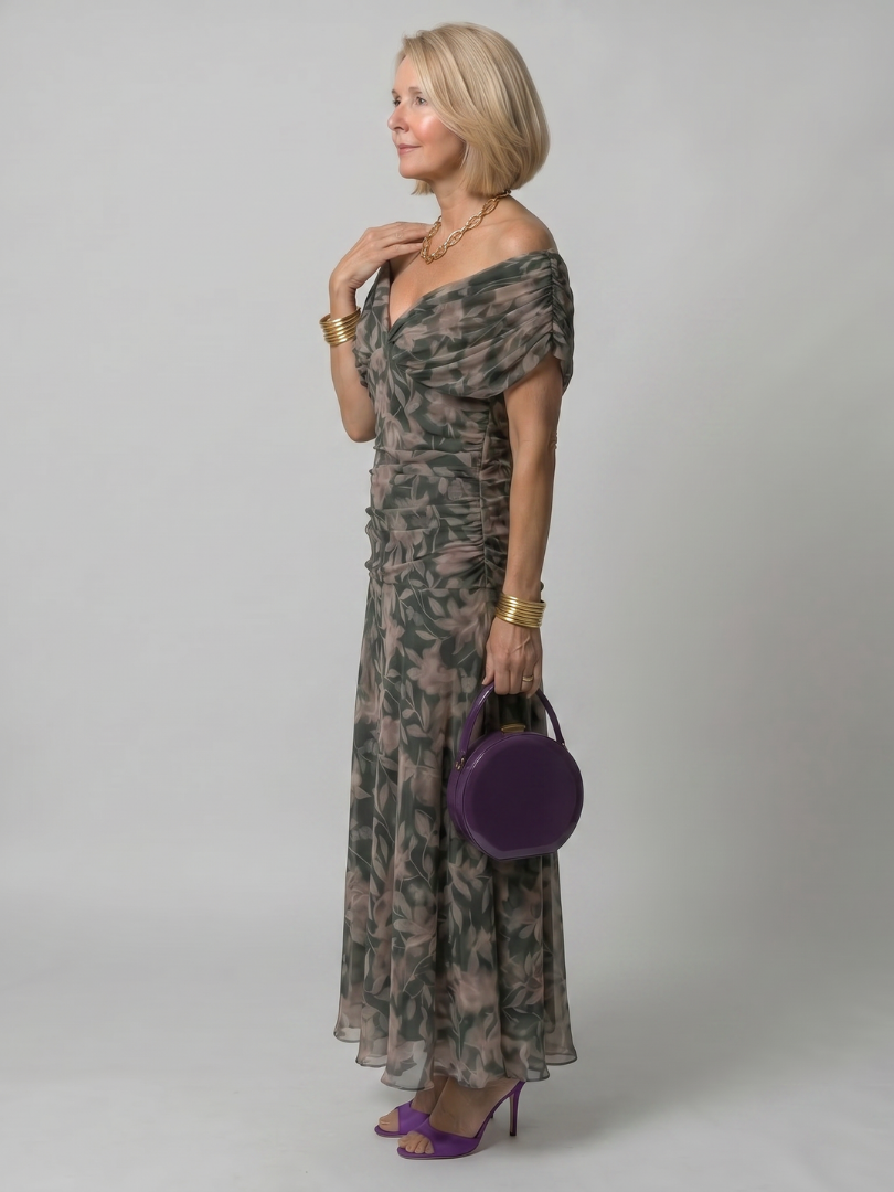 Calen | Abito Midi Off Shoulder