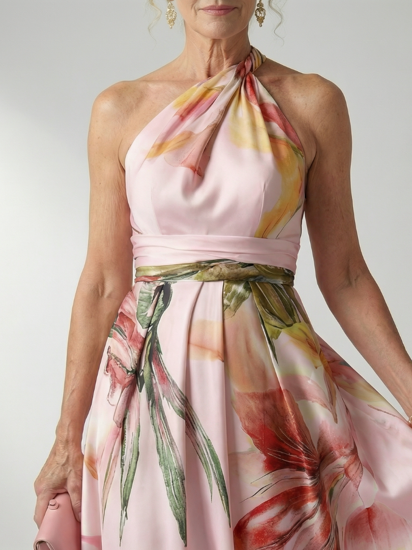 Amiel | Abito Maxi a Fiori Leggero
