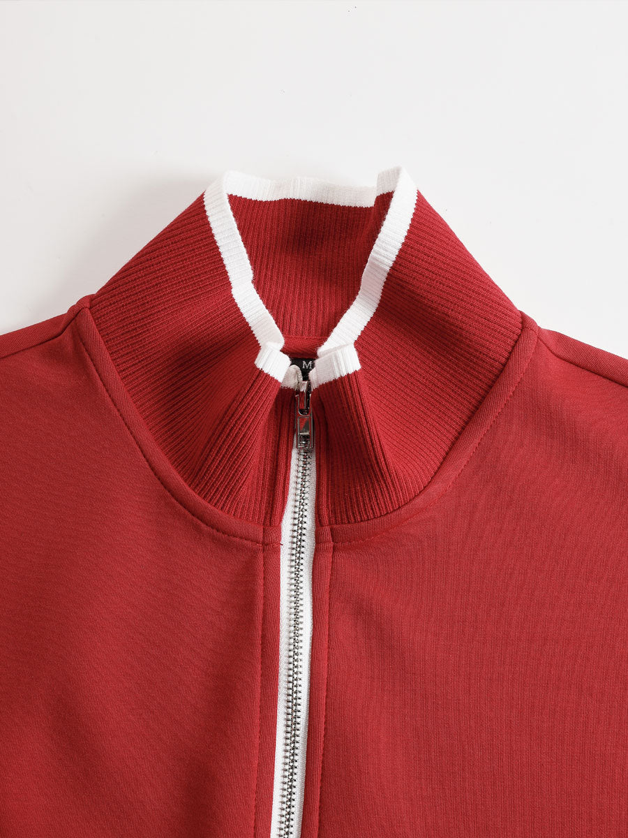 Priscilla - Completo Sportivo Elegante con Felpa Mezza Zip