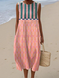 Lily™ | Vestido Midi a Rayas Pastel