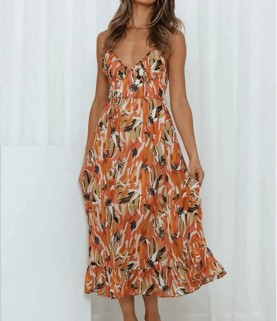 Kalista | Vestido Midi de Color Brillante