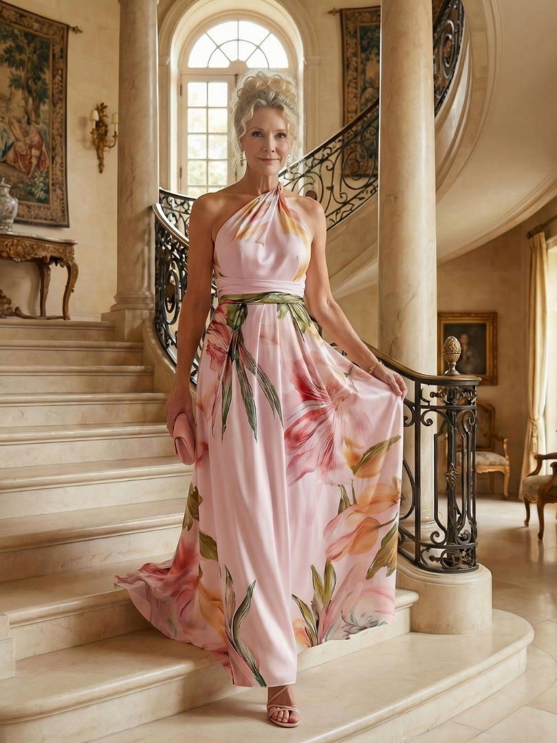 Amiel | Abito Maxi a Fiori Leggero