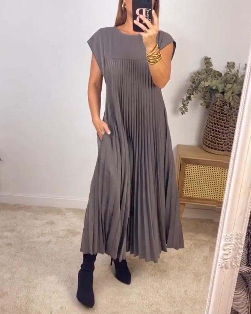 Monroe | Vestido Plisado Sin Mangas