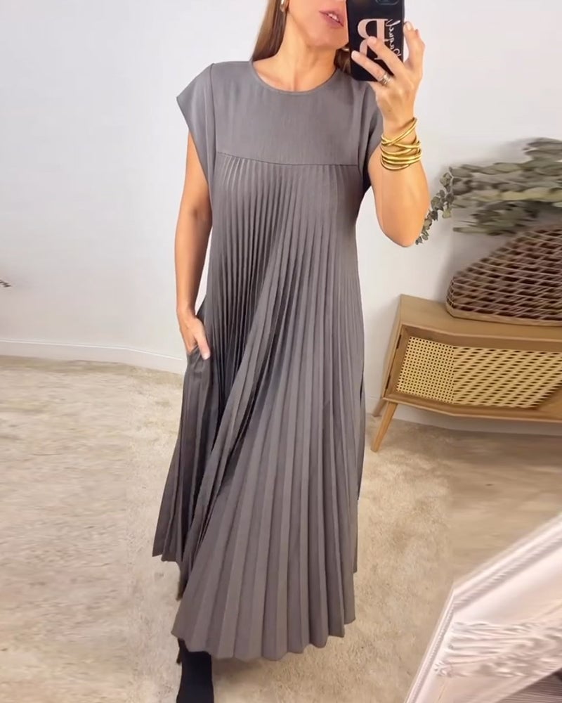 Monroe | Vestido Plisado Sin Mangas
