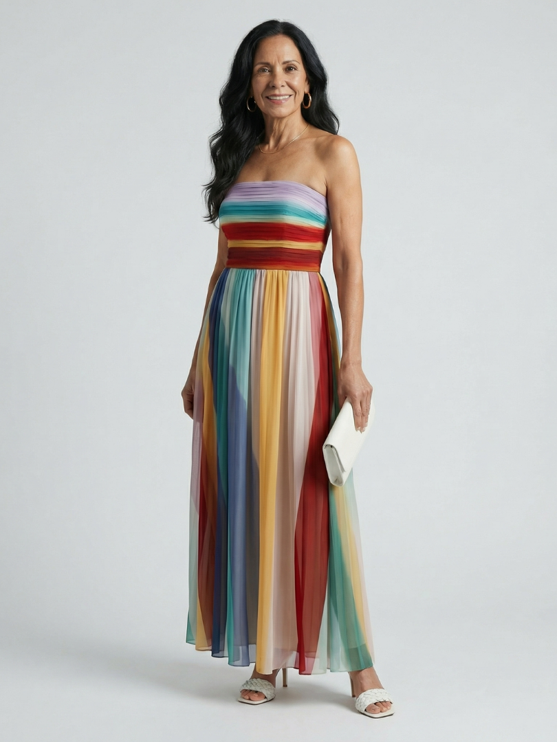 Serene | Maxidress con strisce di luce