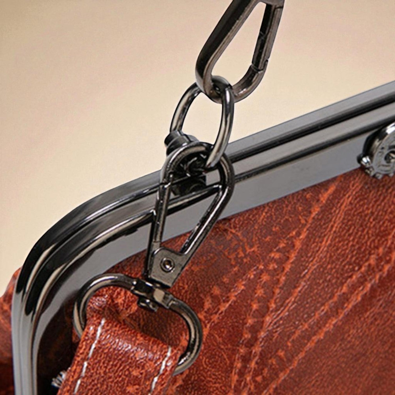 Borsa vintage con chiusura a scatto