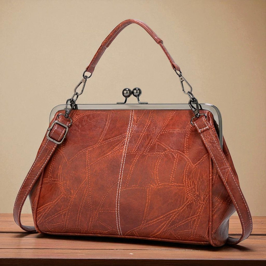 Borsa vintage con chiusura a scatto