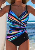 Costume da Bagno Luxe Surplice con Stampa Colorata
