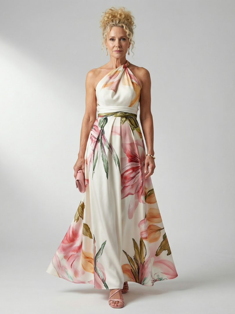 Amiel | Abito Maxi a Fiori Leggero