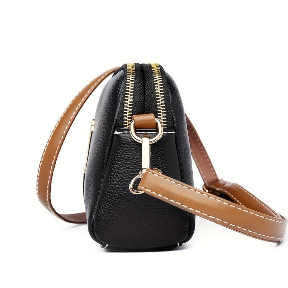 Borsa a spalla con texture "lychee" colorata Míla