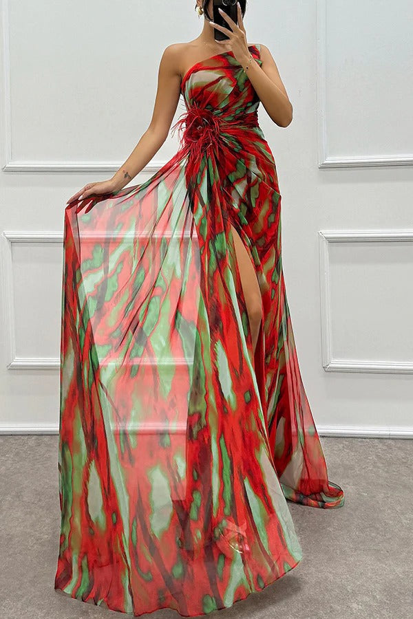 Mia™ | Vestido Drapado Vibrante