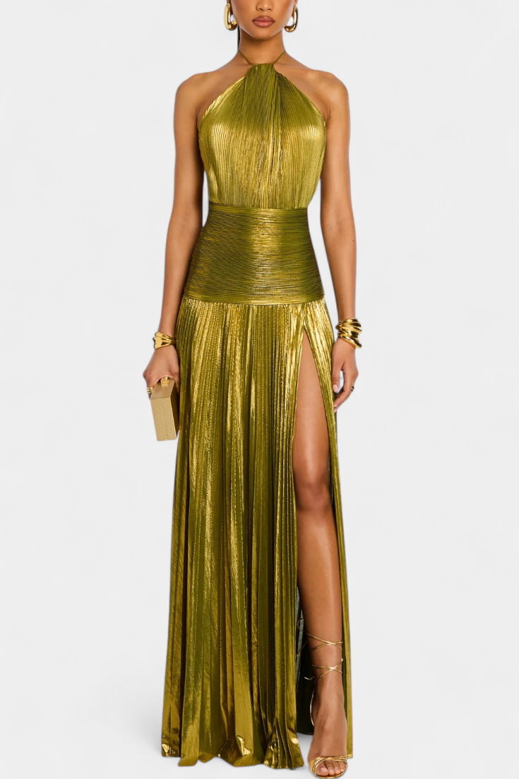 Ismeria | Vestido Maxi Esplendor Dorado