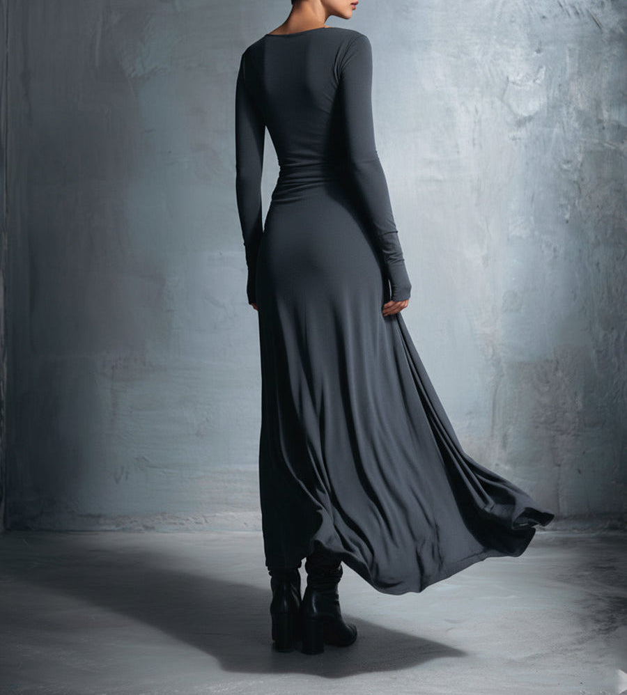 Alba - Vestido de primavera, largo con lazo lateral