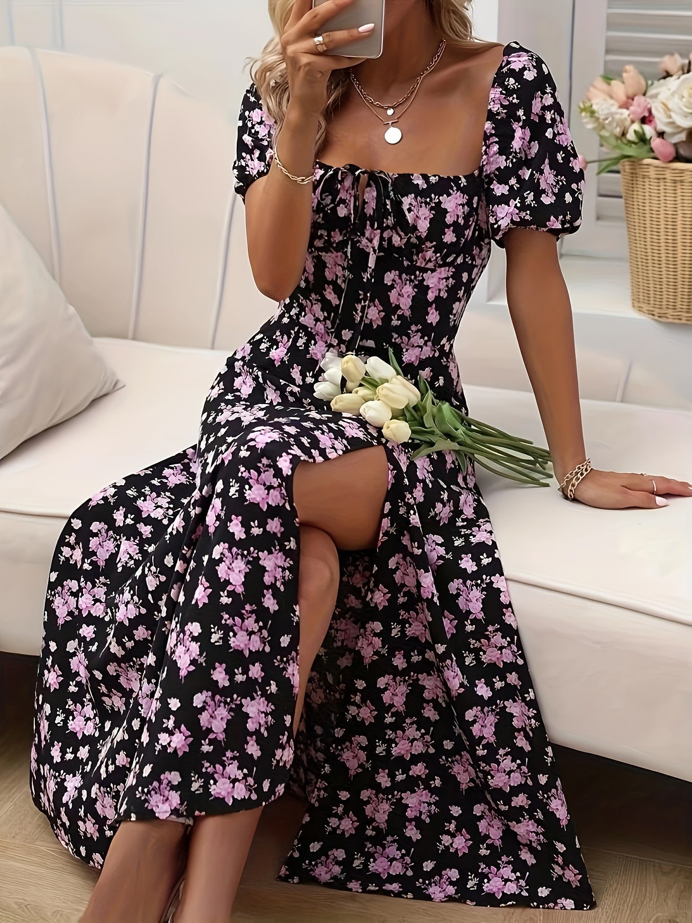 La Scintilla | Abito Elegante Floreale Chloé