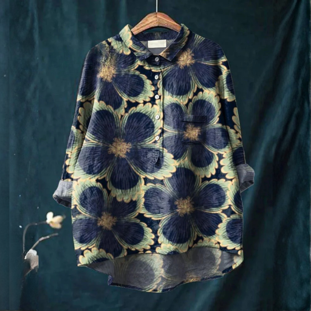 Soleil™ | Blusa in Lino Senza Tempo con Stampa