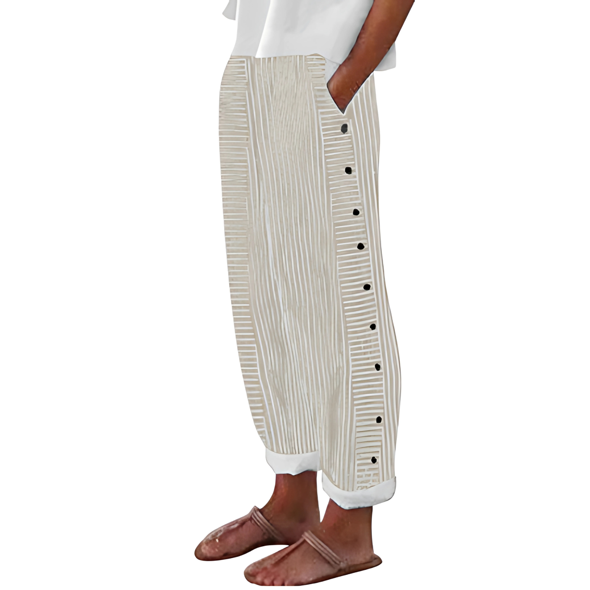 Dagny | Pantaloni Estivi Striati Eleganti