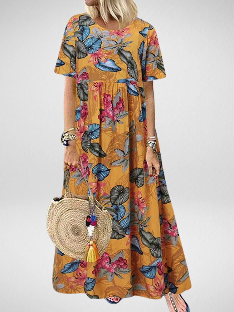 Aviva™ | Vestito Maxi Boho Floreale