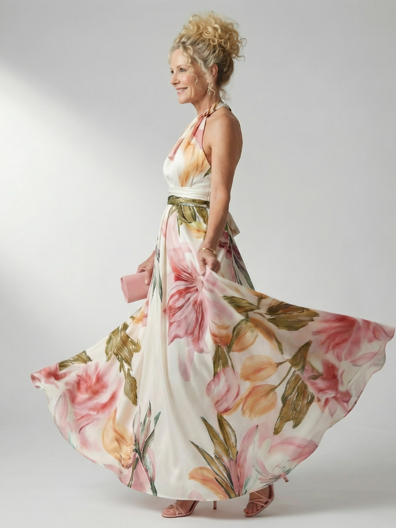 Amiel | Abito Maxi a Fiori Leggero