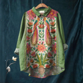 Livia™ | Blusa in Lino senza Tempo con Motivo