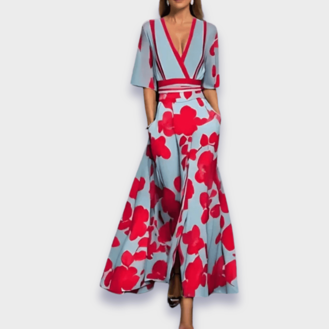 Eliana™ | Elegante Vestito A-Line Floreale