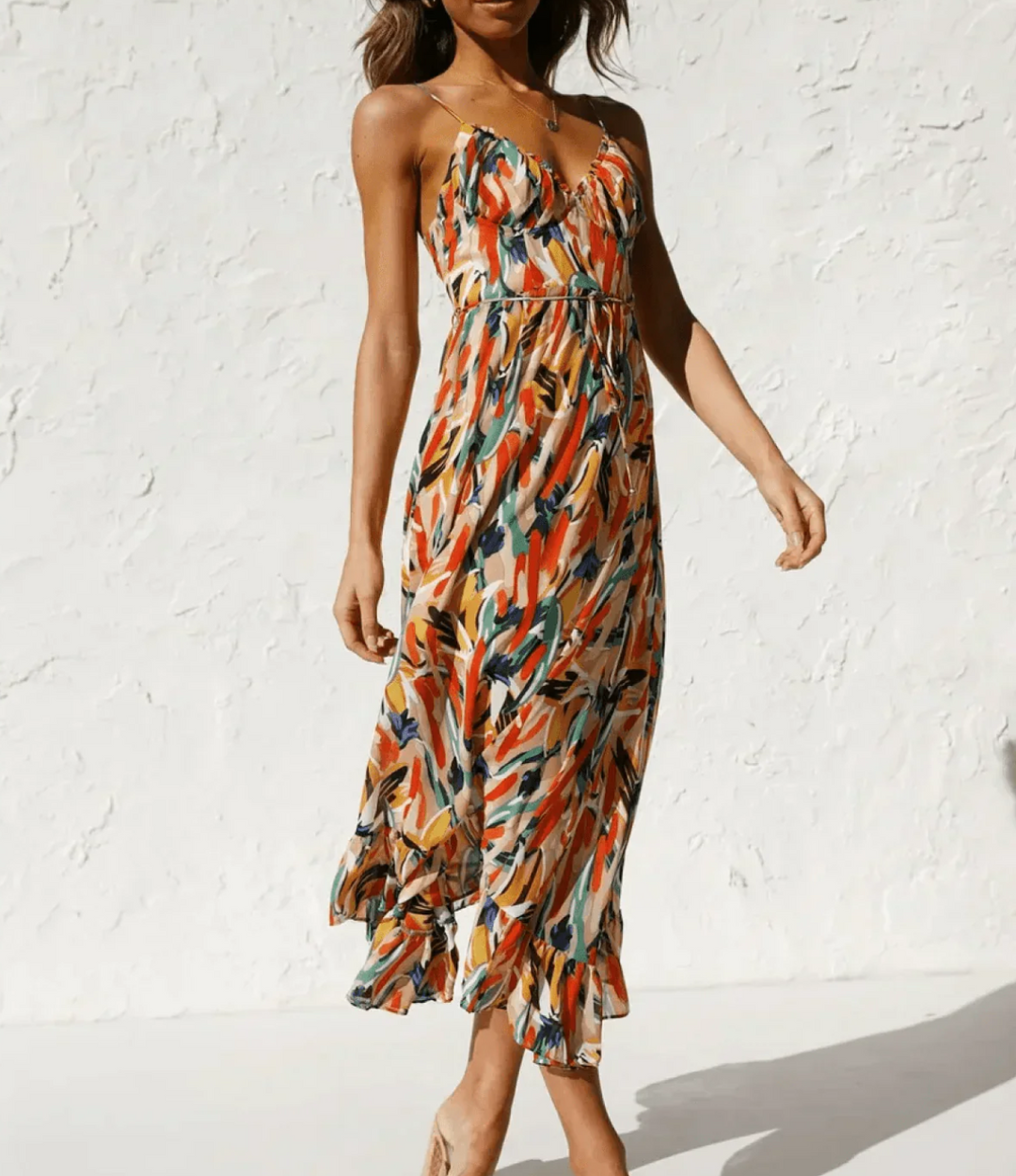 Kalista | Vestido Midi de Color Brillante