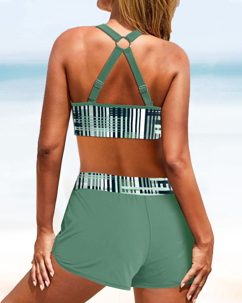 Janette - Bikini a vita alta a righe