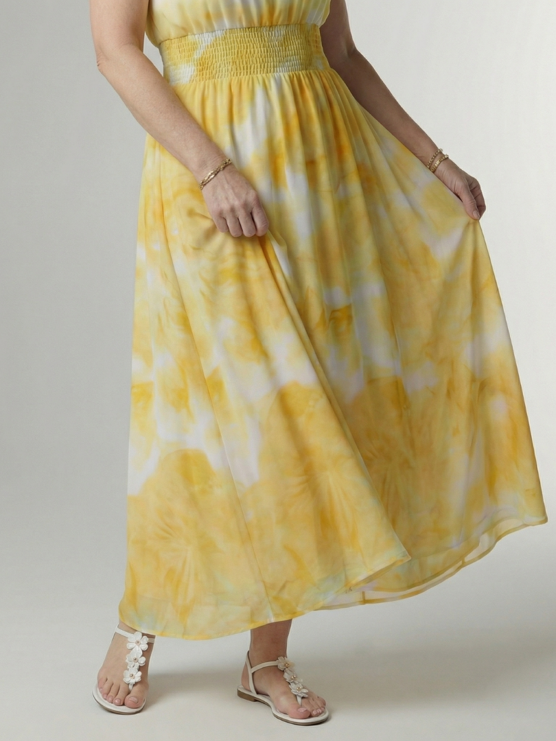Sylin | Abito midi arricciato con scollo a halter