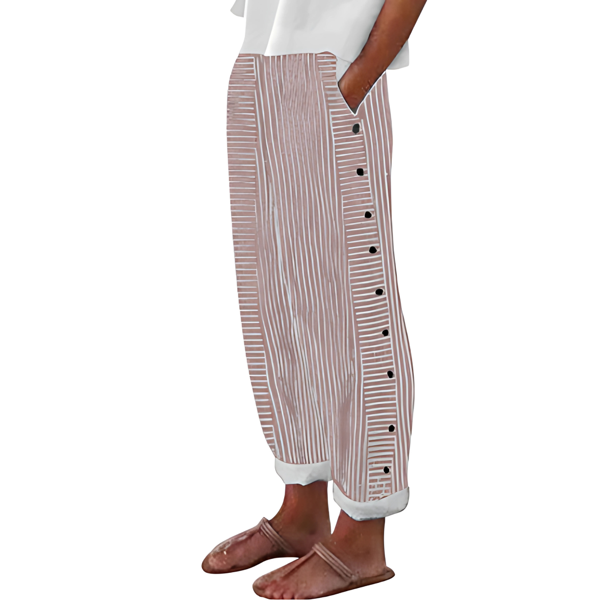 Dagny | Pantaloni Estivi Striati Eleganti