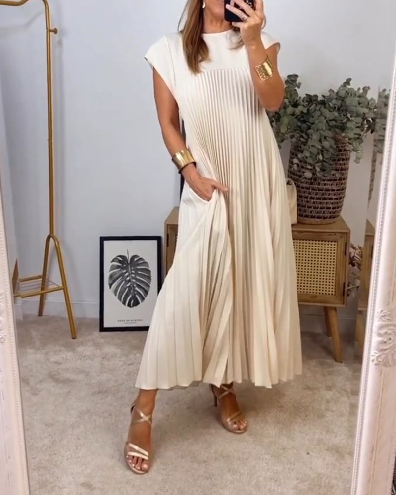 Monroe | Vestido Plisado Sin Mangas