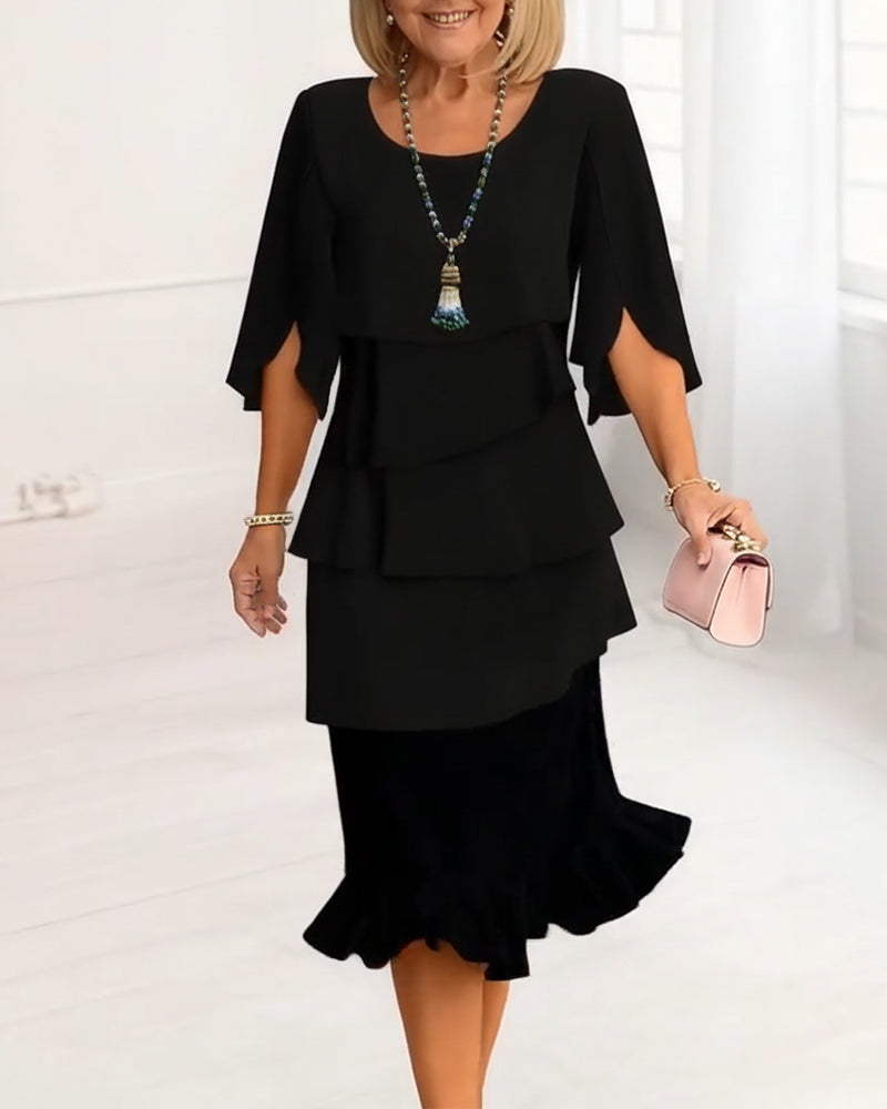 Patricia | Abito Elegante con Rouches