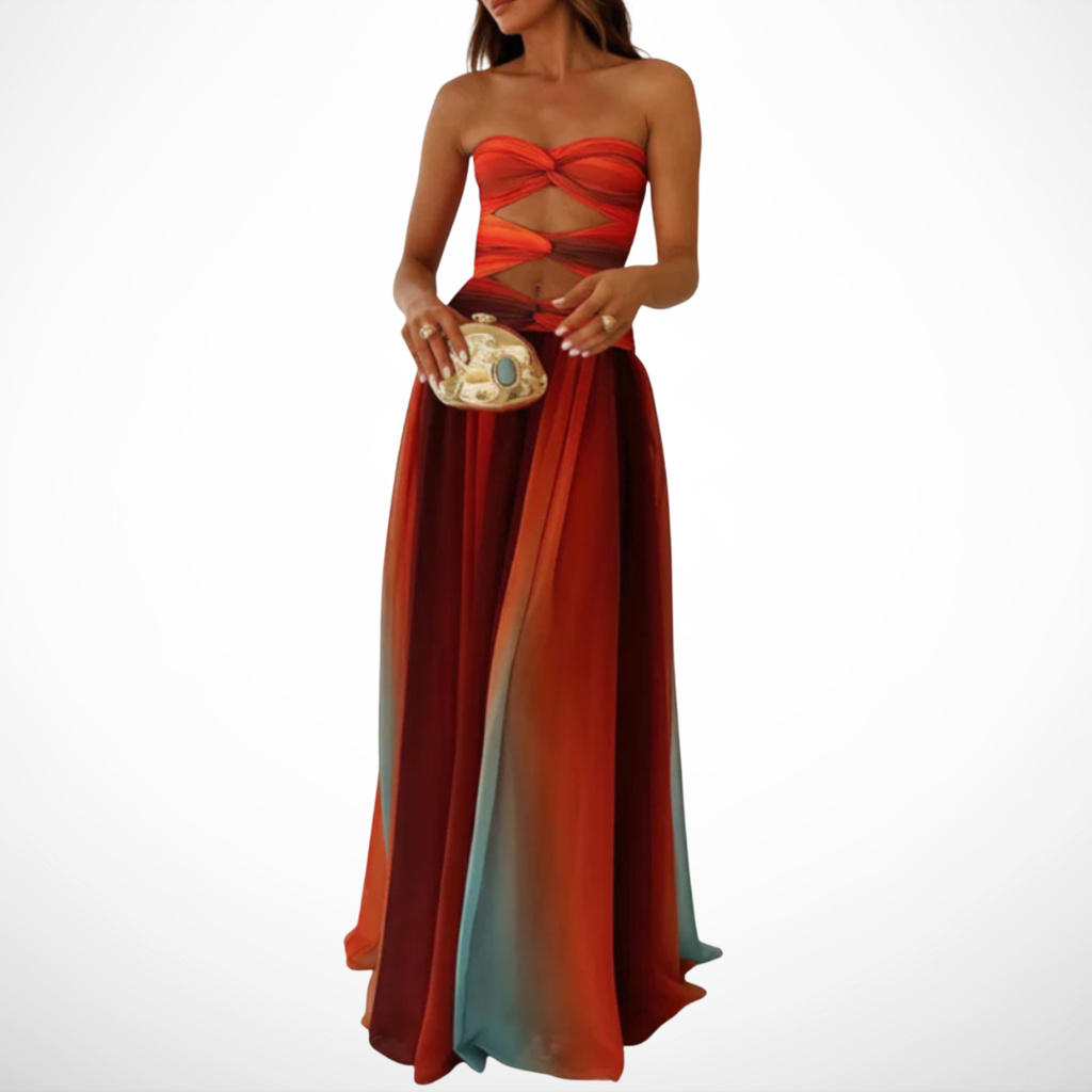 Solenne | Vestido Maxi Elegante en Color Lila