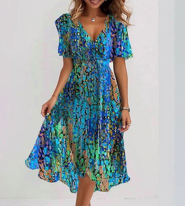 Smeraldo | Vestito Midi Blu Brezze