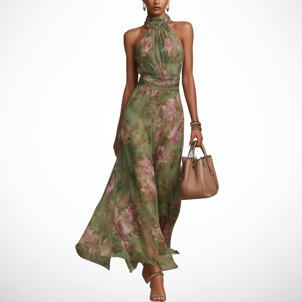 Elina | Vestido Largo Elegante Floral Élise