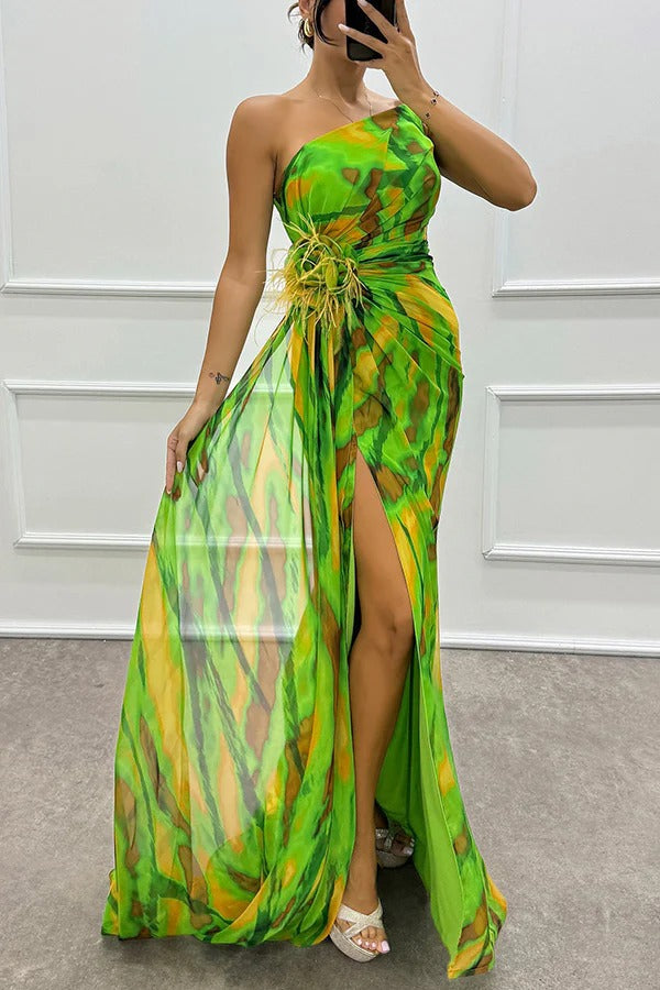 Mia™ | Vestido Drapado Vibrante