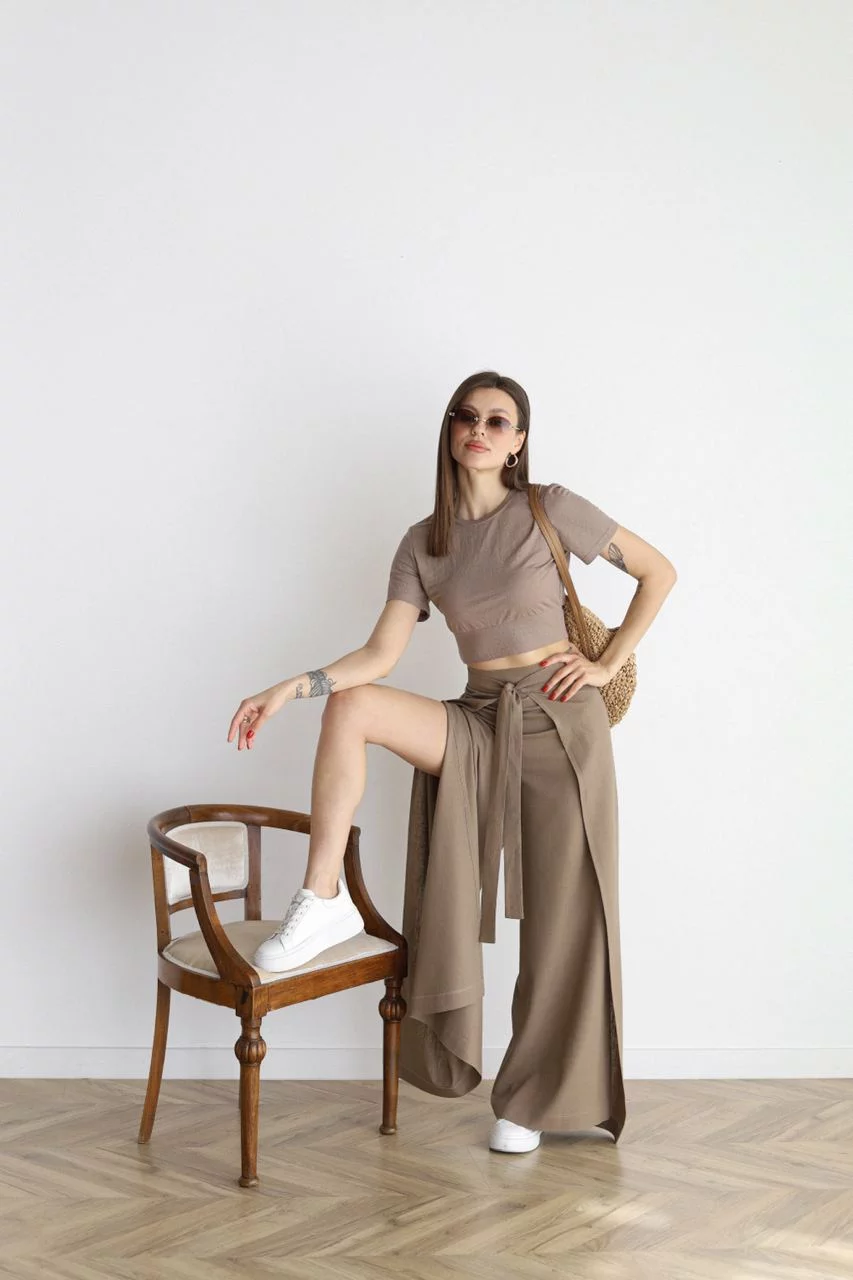 ARIANE – PANTALONI LARGHI IN LINO PER DONNE