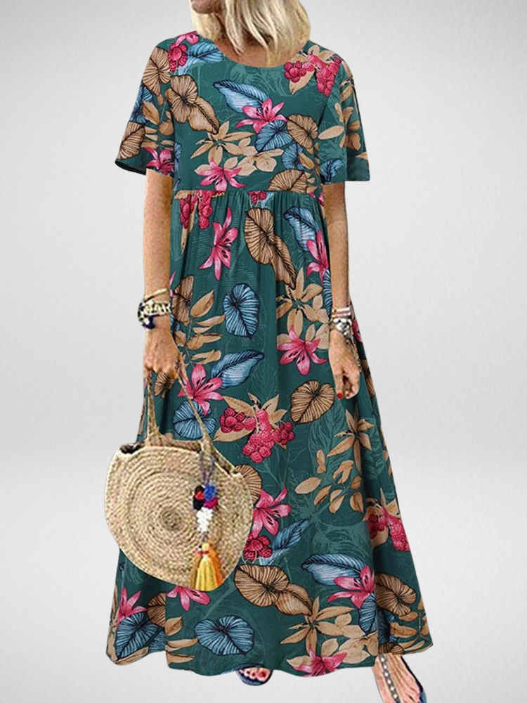 Aviva™ | Vestido Maxi Bohemio Floral