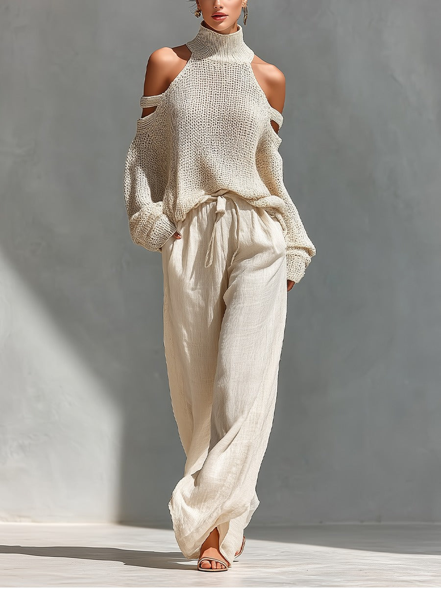 Camilla - Completo alla moda in maglia e lino