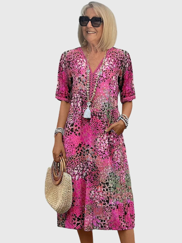 Bella | Elegante Abito Midi Floreale