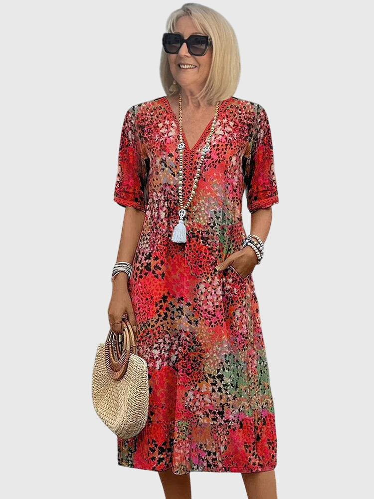 Bella | Elegante Abito Midi Floreale