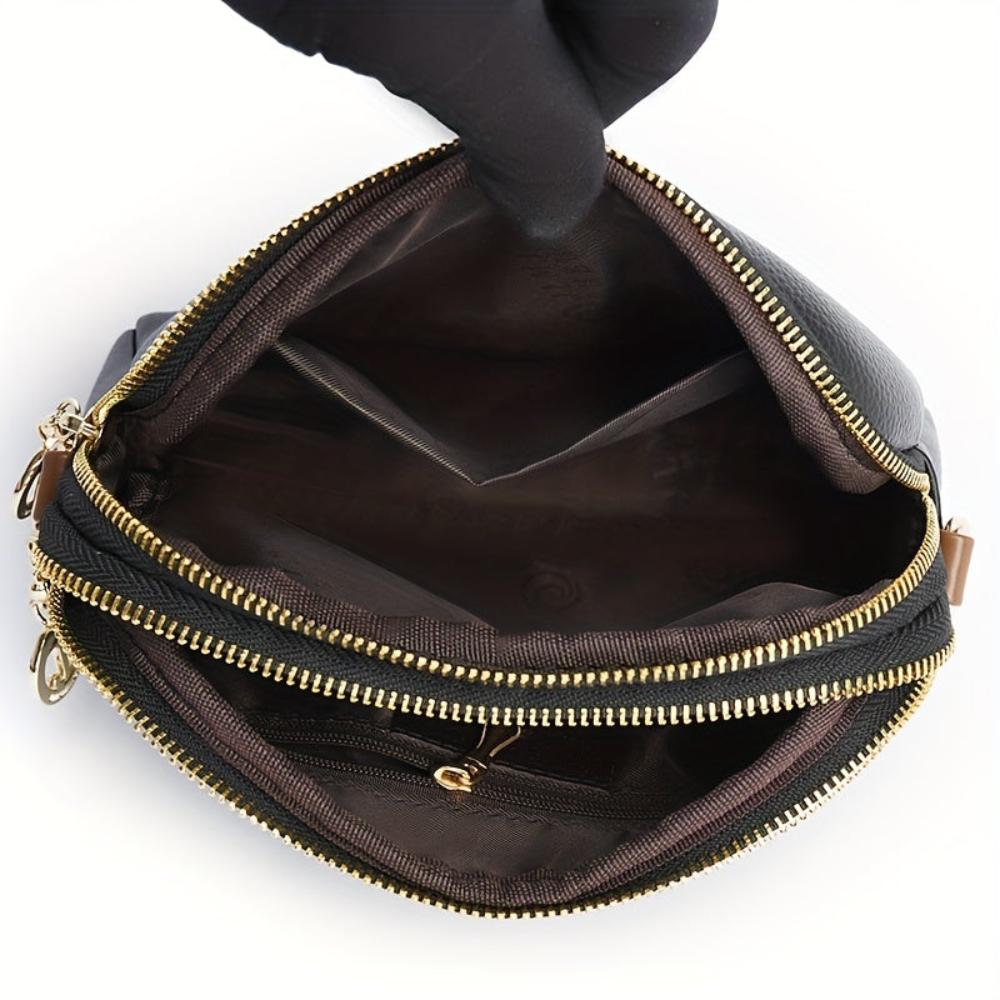 Borsa a spalla con texture "lychee" colorata Míla