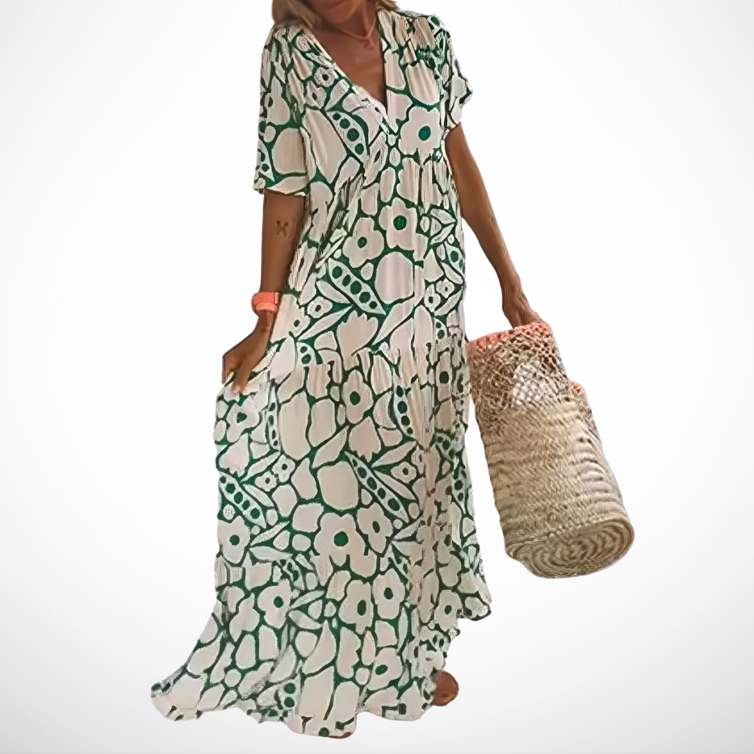 Evania | Vestido Maxi de Elegancia Natural