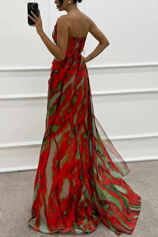 Mia™ | Vestido Drapado Vibrante