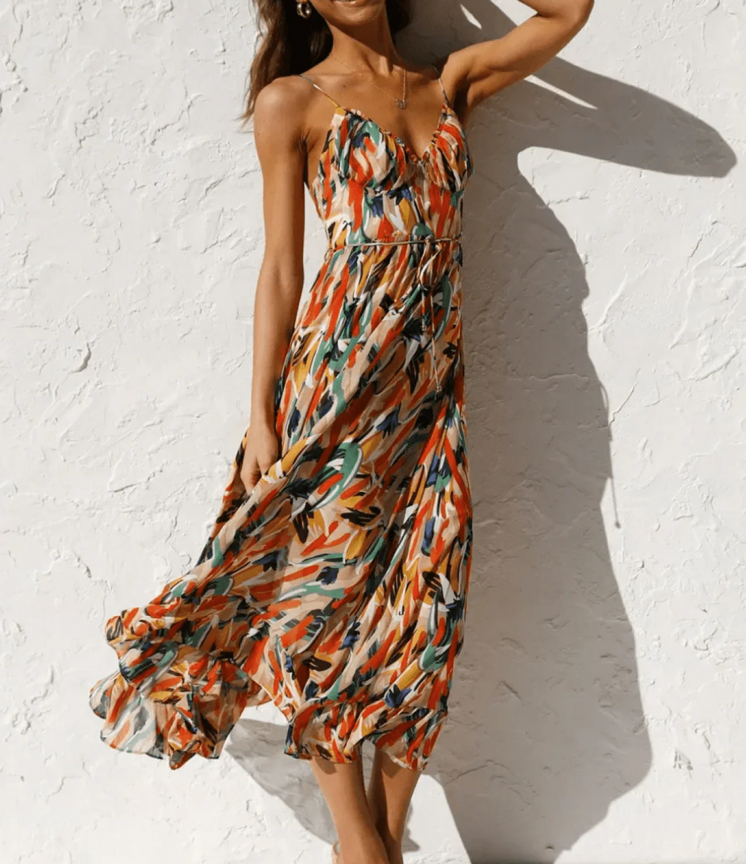 Kalista | Vestido Midi de Color Brillante