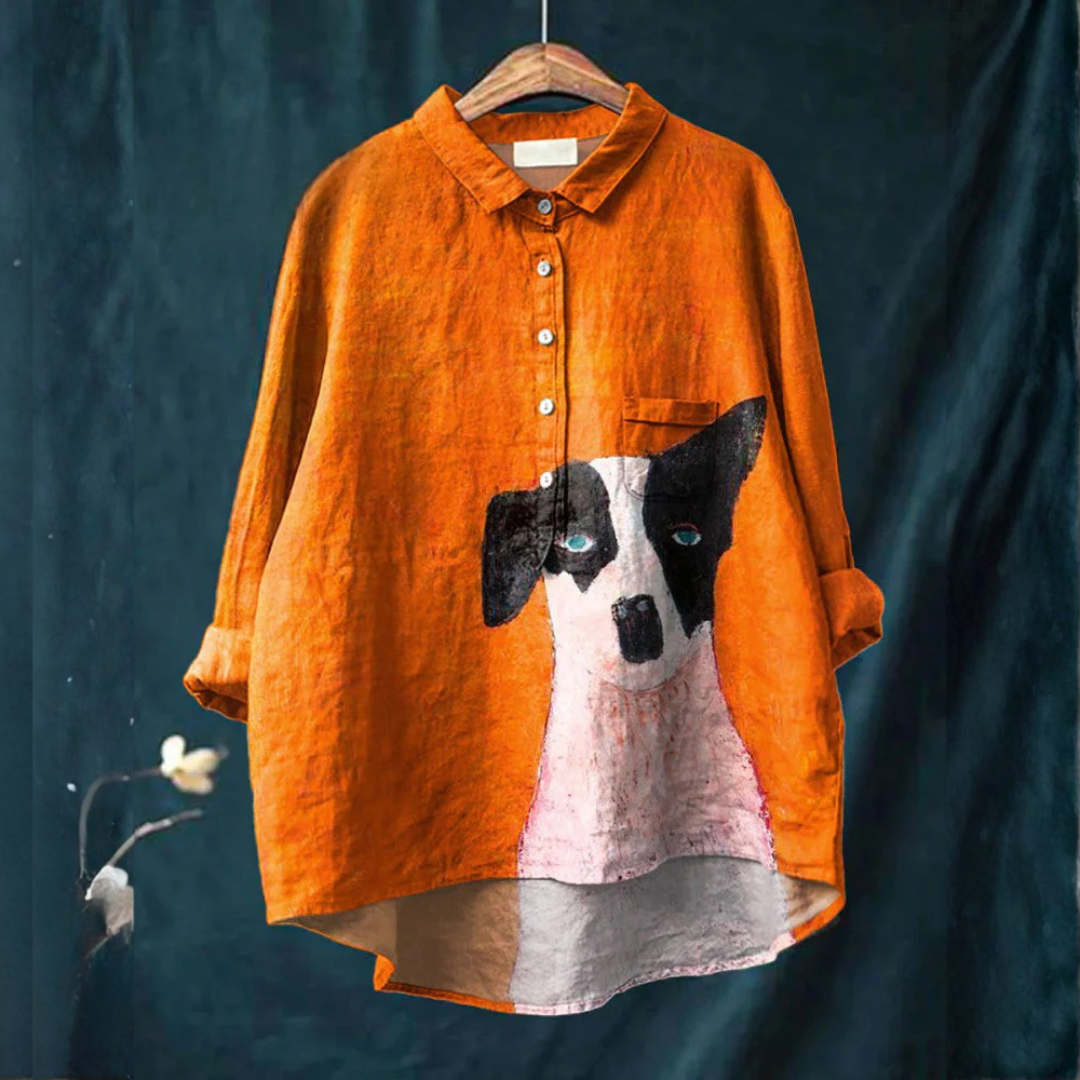 Marisol™ | Blusa in Lino Senza Tempo con Stampa